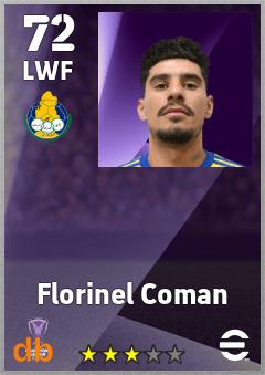 Florinel Coman — LWF, OVR 72, MAX 72