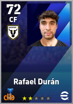 Rafael Durán — CF, OVR 72, MAX 72