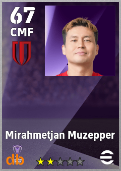 Mirahmetjan Muzepper — CMF, OVR 67, MAX 67