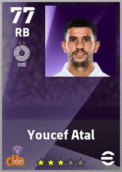 Youcef Atal — RB, OVR 77, MAX 77