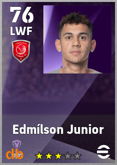 Edmílson Junior — LWF, OVR 76, MAX 76