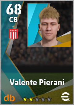 Valente Pierani — CB, OVR 68, MAX 68