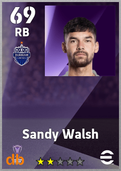 Sandy Walsh — RB, OVR 69, MAX 69