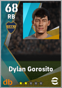 Dylan Gorosito — RB, OVR 68, MAX 68