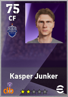 Kasper Junker — CF, OVR 75, MAX 75