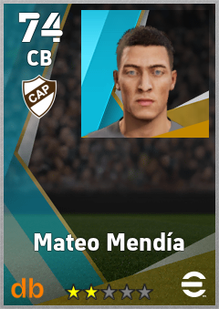 Mateo Mendía — CB, OVR 74, MAX 74