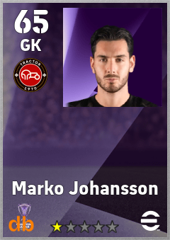 Marko Johansson — GK, OVR 65, MAX 65