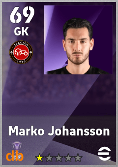 Marko Johansson — GK, OVR 69, MAX 69