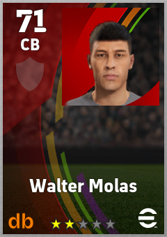 Walter Molas — CB, OVR 71, MAX 71