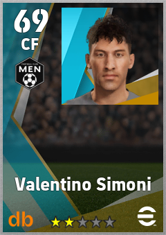 Valentino Simoni — CF, OVR 69, MAX 69