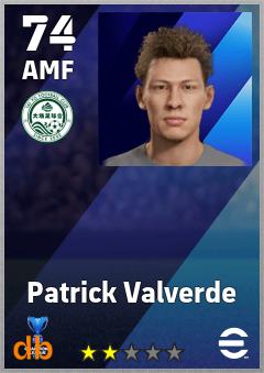 Patrick Valverde — AMF, OVR 74, MAX 74