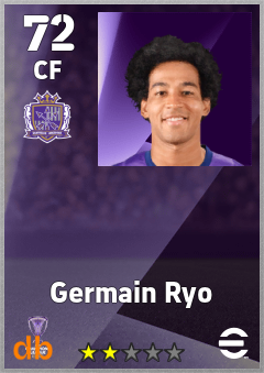 Germain Ryo — CF, OVR 72, MAX 72