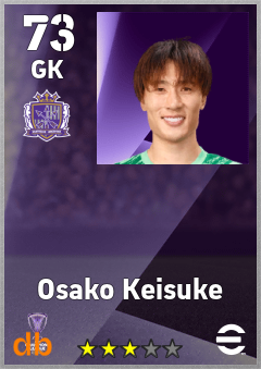 Osako Keisuke — GK, OVR 73, MAX 73