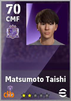 Matsumoto Taishi — CMF, OVR 70, MAX 70