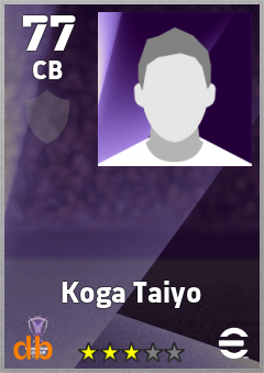 Koga Taiyo — CB, OVR 77, MAX 77