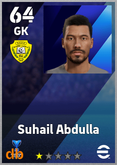 Suhail Abdulla — GK, OVR 64, MAX 64