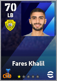 Fares Khalil — LB, OVR 70, MAX 70