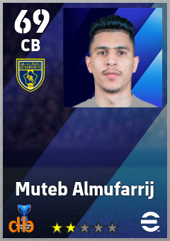 Muteb Almufarrij — CB, OVR 69, MAX 69