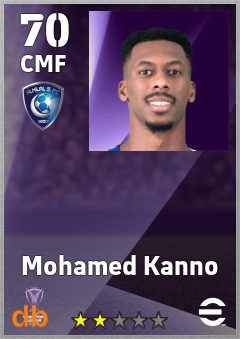Mohamed Kanno — CMF, OVR 70, MAX 70