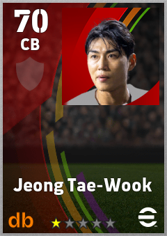 Jeong Tae-Wook — CB, OVR 70, MAX 70