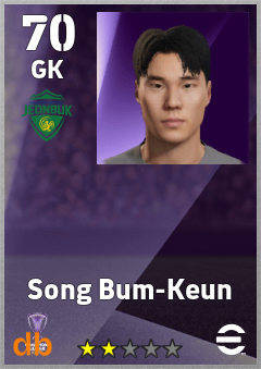 Song Bum-Keun — GK, OVR 70, MAX 70