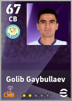 Golib Gaybullaev — CB, OVR 67, MAX 67
