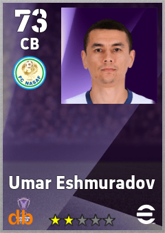 Umar Eshmuradov — CB, OVR 73, MAX 73