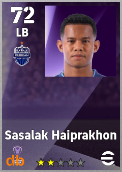 Sasalak Haiprakhon — LB, OVR 72, MAX 72