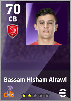 Bassam Hisham Alrawi — CB, OVR 70, MAX 70