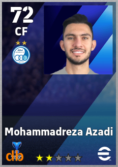 Mohammadreza Azadi — CF, OVR 72, MAX 72