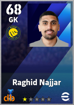 Raghid Najjar — GK, OVR 68, MAX 68