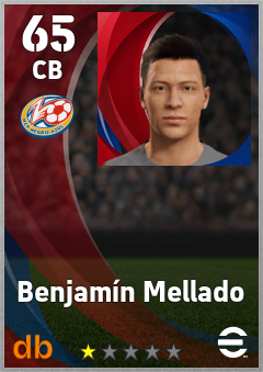 Benjamín Mellado — CB, OVR 65, MAX 65