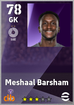 Meshaal Barsham — GK, OVR 78, MAX 78