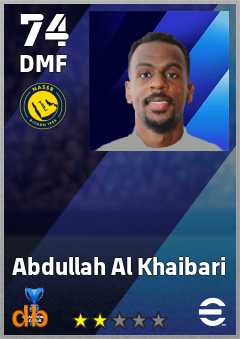 Abdullah Al Khaibari — DMF, OVR 74, MAX 74