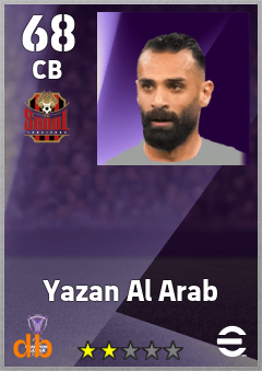 Yazan Al Arab — CB, OVR 68, MAX 68