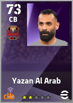Yazan Al Arab — CB, OVR 73, MAX 73