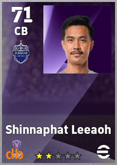 Shinnaphat Leeaoh — CB, OVR 71, MAX 71
