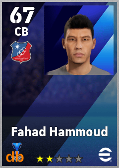 Fahad Hammoud — CB, OVR 67, MAX 67