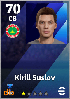 Kirill Suslov — CB, OVR 70, MAX 70