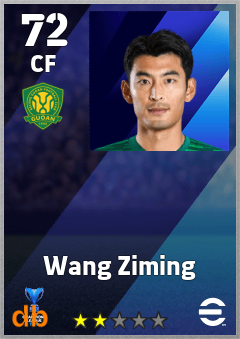 Wang Ziming — CF, OVR 72, MAX 72