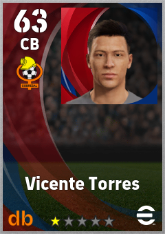 Vicente Torres — CB, OVR 63, MAX 63