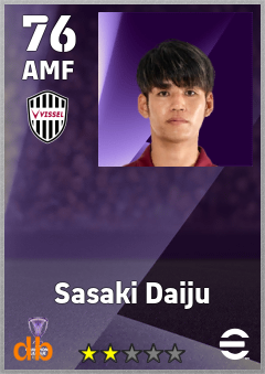 Sasaki Daiju — AMF, OVR 76, MAX 76
