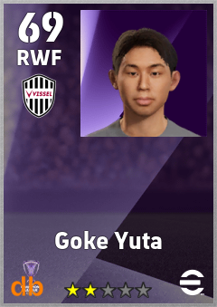 Goke Yuta — RWF, OVR 69, MAX 69