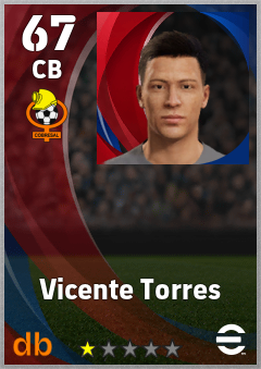 Vicente Torres — CB, OVR 67, MAX 67