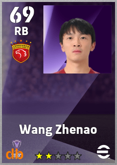 Wang Zhenao — RB, OVR 69, MAX 69