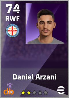Daniel Arzani — RWF, OVR 74, MAX 74