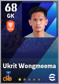 Ukrit Wongmeema — GK, OVR 68, MAX 68