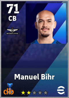 Manuel Bihr — CB, OVR 71, MAX 71