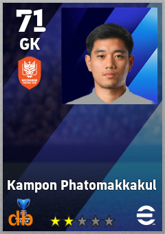 Kampon Phatomakkakul — GK, OVR 71, MAX 71
