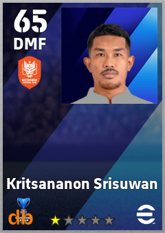 Kritsananon Srisuwan — DMF, OVR 65, MAX 65